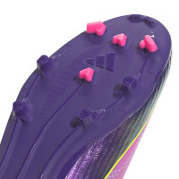 adidas F50 Lamine Yamal League Veterloze Gras / Kunstgras Voetbalschoenen (MG) Kids Paars Roze Geel