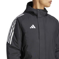 adidas Tiro 24 Parka Jas Zwart Wit