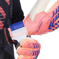 adidas Predator Match Fingersave Goalkeeper Gloves Orange White Blue