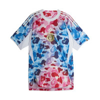 adidas x BAPE Voetbalshirt Blauw Roze Wit