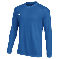 Maillot De Football À Manches Longues Nike Dri-FIT Park VIII Pour Enfants, Bleu Et Blanc