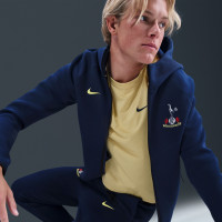 Nike Tottenham Hotspur Tech Fleece Full-Zip Tracksuit 2025-2026 Dark Blue Yellow