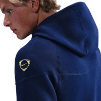 Nike Tottenham Hotspur Tech Fleece Vest 2025-2026 Donkerblauw Geel