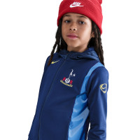 Nike Tottenham Hotspur Trainingspak Full-Zip Woven Hooded 2025-2026 Kids Donkerblauw Blauw Felgeel