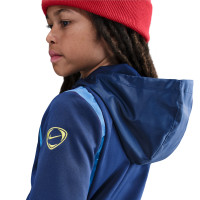 Nike Tottenham Hotspur Trainingspak Full-Zip Woven Hooded 2025-2026 Kids Donkerblauw Blauw Felgeel