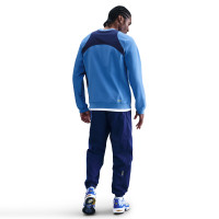 Nike Tottenham Hotspur Total 90 Crew Trainingstrui 2025-2026 Blauw Donkerblauw Felgeel