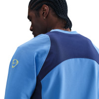 Nike Tottenham Hotspur Total 90 Crew Trainingstrui 2025-2026 Blauw Donkerblauw Felgeel