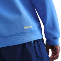 Nike Tottenham Hotspur Total 90 Crew Trainingstrui 2025-2026 Blauw Donkerblauw Felgeel