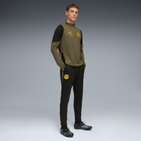 PUMA Borussia Dortmund Trainingspak 1/4-Zip 2025-2026 Olijfgroen Zwart