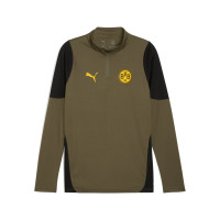 PUMA Borussia Dortmund Trainingspak 1/4-Zip 2025-2026 Olijfgroen Zwart