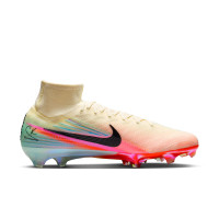 Nike Zoom Mercurial Superfly 10 Kerr Elite Gras Football Boots (FG) Light Yellow Pink Turquoise