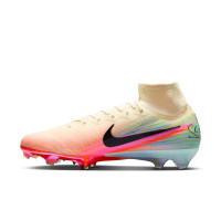 Nike Zoom Mercurial Superfly 10 Kerr Elite Gras Football Boots (FG) Light Yellow Pink Turquoise