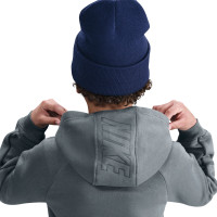 Nike Club Fleece Sportswear Trainingspak Hooded Kids Donkergrijs Wit