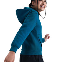 Nike Kylian Mbappé Club Fleece Joggingpak Hooded Kids Blauwgroen Lichtblauw