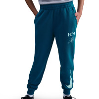 Nike Kylian Mbappé Club Fleece Joggingpak Hooded Kids Blauwgroen Lichtblauw
