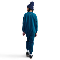 Nike Kylian Mbappé Club Fleece Joggingpak Hooded Kids Blauwgroen Lichtblauw