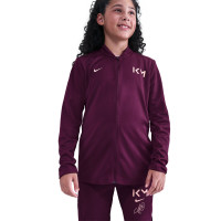 Nike Kylian Mbappé Academy Trainingspak Full-Zip Kids Bordeauxrood Oranje