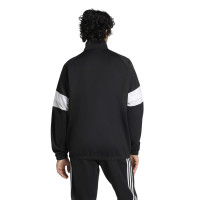 adidas Juventus Lifestyler Full-Zip Tracksuit Black White Pink