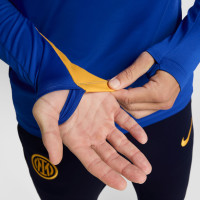 Nike Inter Milan Strike Trainingspak 1/4-Zip 2024-2025 Blauw Donkerblauw Goud
