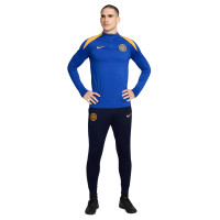 Nike Inter Milan Strike Trainingspak 1/4-Zip 2024-2025 Blauw Donkerblauw Goud