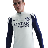 Nike Inter Milan Strike Training Top 1/4-Zip 2025-2026 Light Grey Dark Blue White