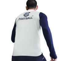 Nike Inter Milan Strike Training Top 1/4-Zip 2025-2026 Light Grey Dark Blue White