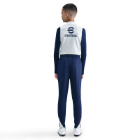 Nike Inter Milan Strike Trainingspak 1/4-Zip 2025-2026 Kids Lichtgrijs Donkerblauw Wit