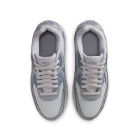Nike Air Max 90 Leather Sneakers Kids Grey Blue