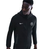 Nike Chelsea Tech Fleece Full-Zip Tracksuit 2025-2026 Black White