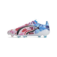 adidas F50 BAPE Elite Gras Voetbalschoenen (FG) Roze Wit Blauw