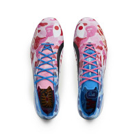 adidas F50 BAPE Elite Gras Voetbalschoenen (FG) Roze Wit Blauw