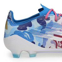 adidas F50 BAPE Elite Gras Voetbalschoenen (FG) Roze Wit Blauw