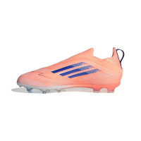 adidas F50 Elite Laceless Grass Football Boots (FG) Kids Orange Blue White
