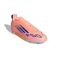 adidas F50 Elite Laceless Grass Football Boots (FG) Kids Orange Blue White
