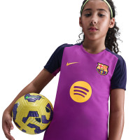 Nike FC Barcelona Strike Trainingsshirt 2025-2026 Kids Felpaars Donkerblauw Goud
