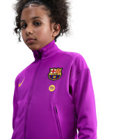Nike FC Barcelona Strike Trainingspak Full-Zip 2025-2026 Kids Felpaars Donkerblauw Goud