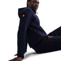Nike FC Barcelona Tech Fleece Trainingspak Full-Zip 2025-2026 Donkerblauw Oranje