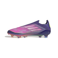adidas F50 Lamine Yamal Elite Laceless Grass Football Boots (FG) Purple Pink Yellow