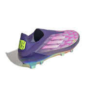 adidas F50 Lamine Yamal Elite Laceless Grass Football Boots (FG) Purple Pink Yellow