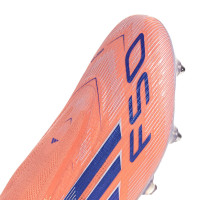 adidas F50 Elite Veterloze IJzeren-Nop Voetbalschoenen (SG) Oranje Blauw Wit