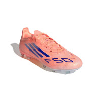 adidas F50 Pro Gras Voetbalschoenen (FG) Oranje Blauw Wit