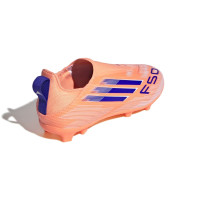 adidas F50 League Veterloze Gras / Kunstgras Voetbalschoenen (MG) Kids Oranje Blauw Wit