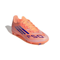 adidas F50 League Grass/Artificial Grass Football Boots (MG) Kids Orange Blue White