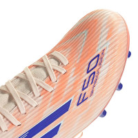 adidas F50 Sparkfusion League Gras / Kunstgras Voetbalschoenen (MG) Dames Oranje Blauw