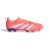 adidas Predator League Laceless Grass/Artificial Grass Football Boots (MG) Kids Orange White Blue