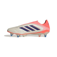 adidas Copa Pure III Elite Veterloze IJzeren-Nop Voetbalschoenen (SG) Gebroken Wit Blauw Roze