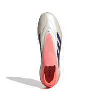 adidas Copa Pure III Elite Veterloze IJzeren-Nop Voetbalschoenen (SG) Gebroken Wit Blauw Roze