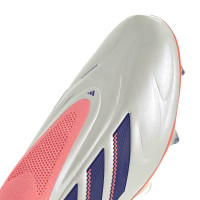 adidas Copa Pure III Elite Veterloze IJzeren-Nop Voetbalschoenen (SG) Gebroken Wit Blauw Roze