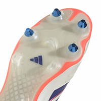 adidas Copa Pure III Elite Veterloze IJzeren-Nop Voetbalschoenen (SG) Gebroken Wit Blauw Roze