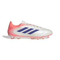 adidas Copa Pure III Pro Gazon Naturel Chaussures de Foot (FG) Blanc Cassé Bleu Rose